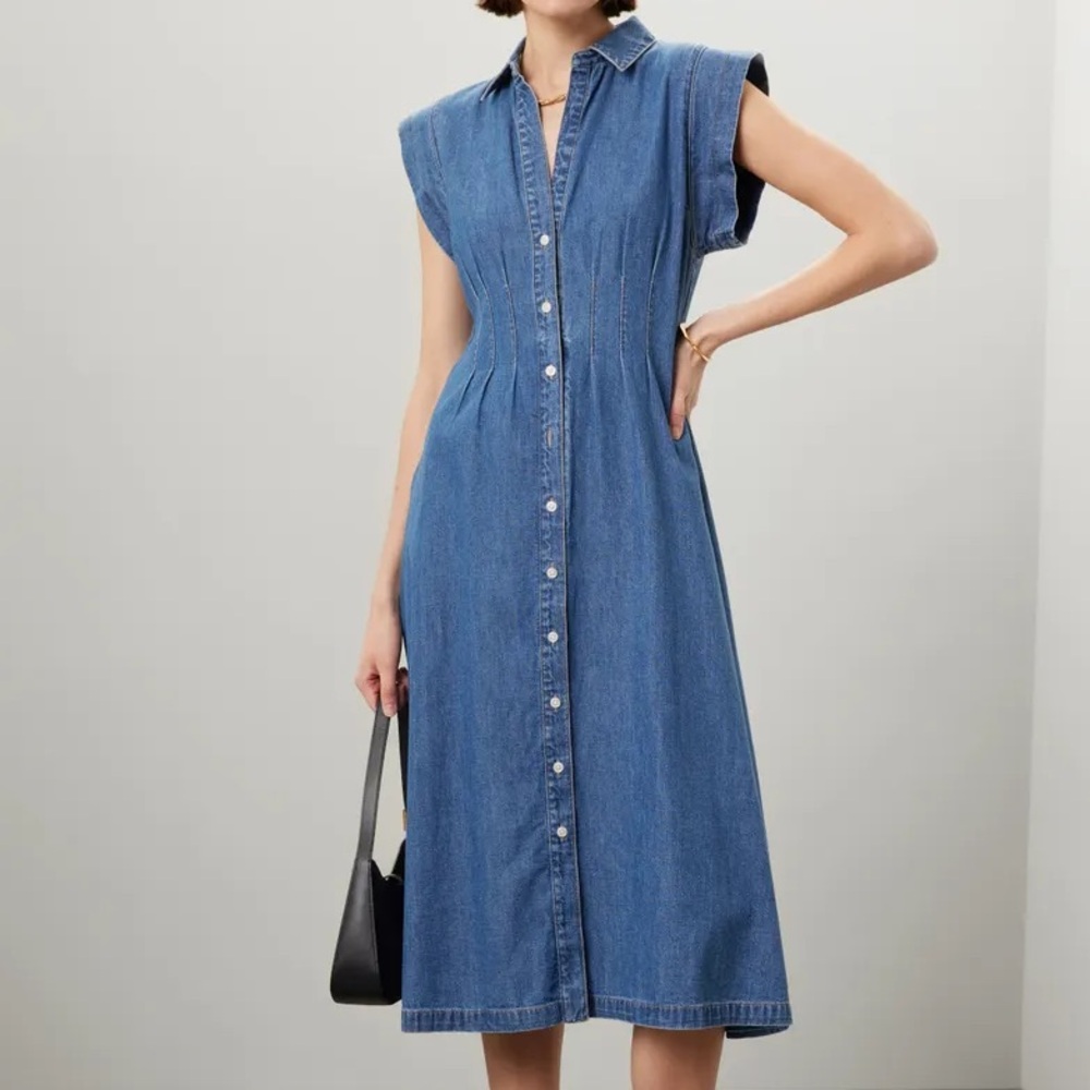 VERONICA BEARD Ruben Midi Denim Dress